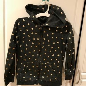 Girls dark gray sweatshirt with hood